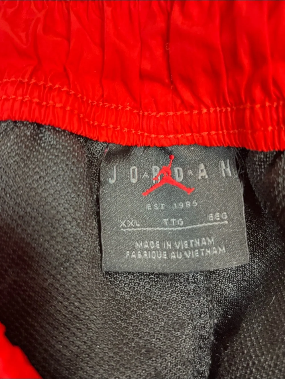 Jordan men’s XXL Essential Mountainside Statement Fleece Sherpa Pants black red
